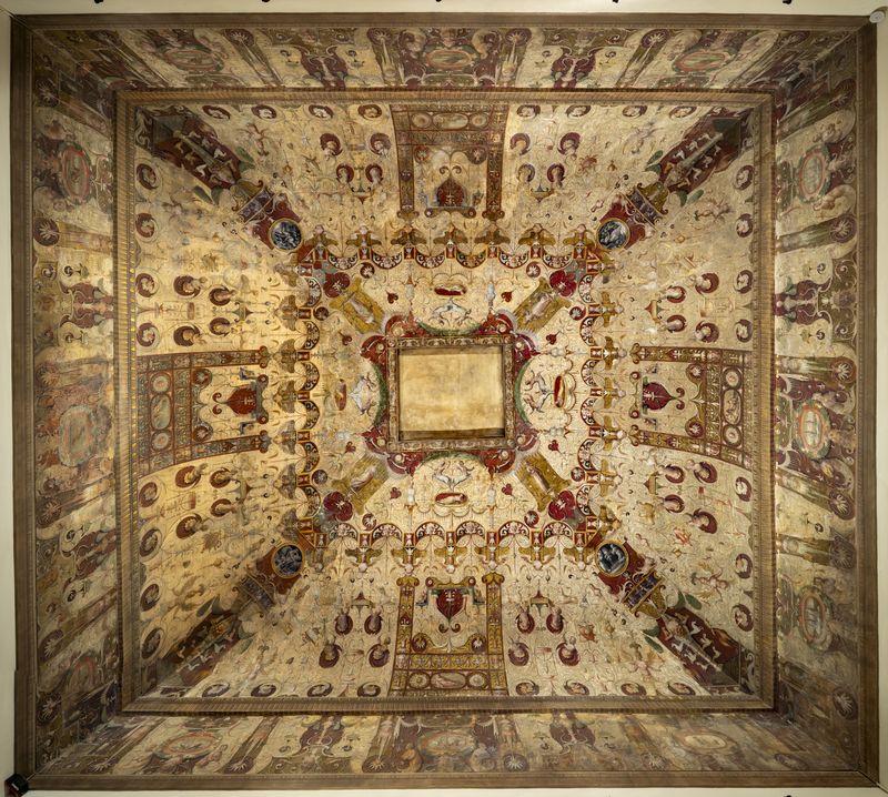 Soffitto affrescato della Sala delle Imprese, foto di Luca Gavagna